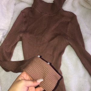 Brown turtleneck